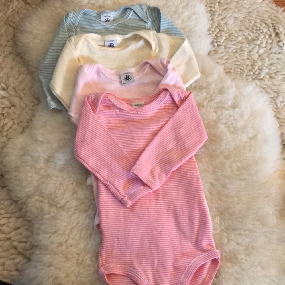 Petit Bateau 4 pack onesie